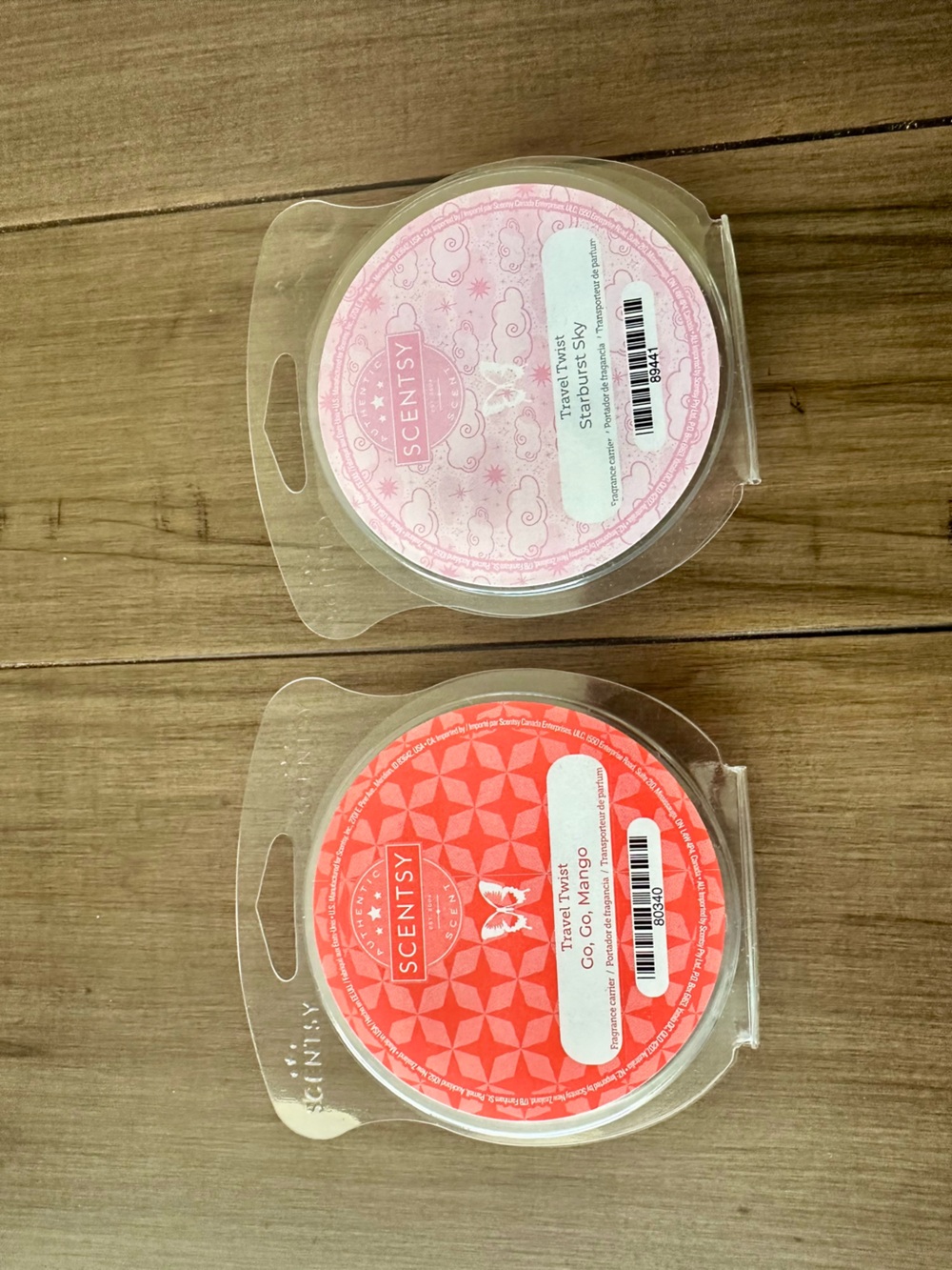 Scentsy Travel Twist Wax Bars – Go Go Mango & Starburst Day